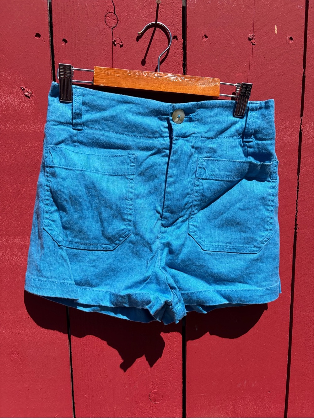 The Colette linen-blend shorts by Maeve for Anthropologie